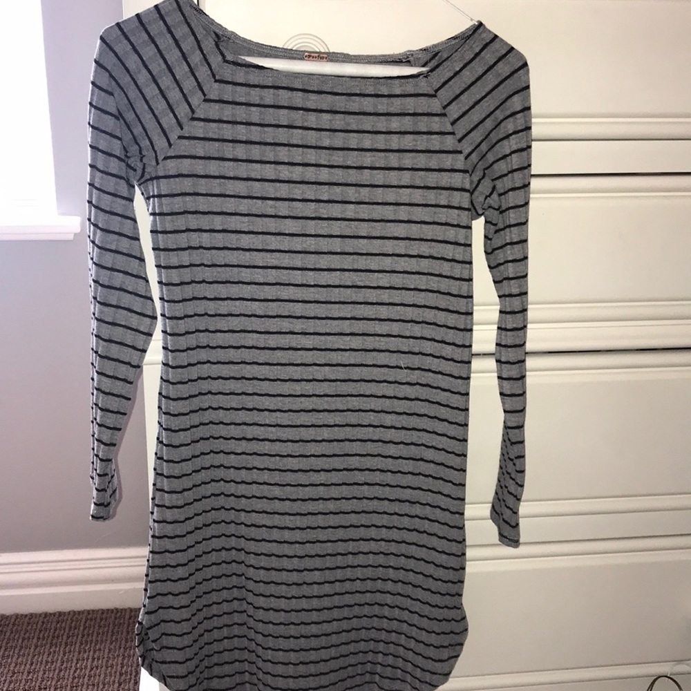 Grey and black dress